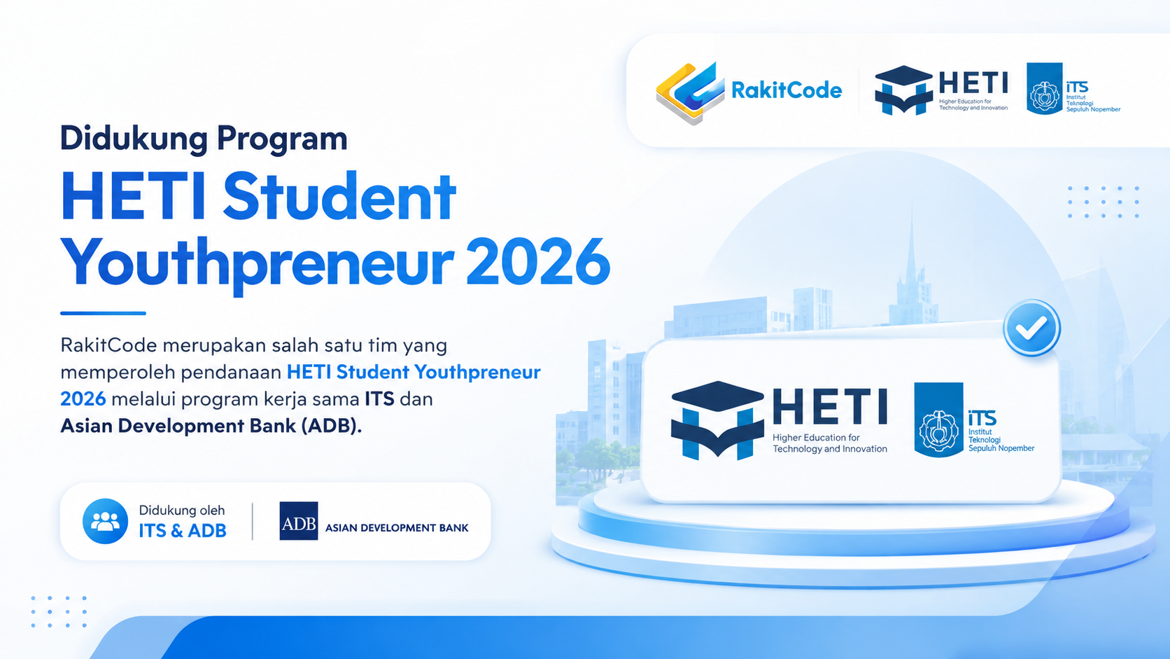 RakitCode didukung HETI Student Youthpreneur 2026